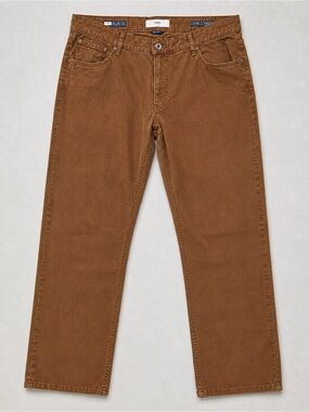 Brax Chuck Hi-Flex Brown Pant 36x34 Stretch Straight Fit Soft Capsule Minimalist